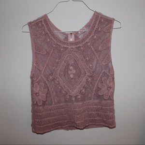 blush textured blouse